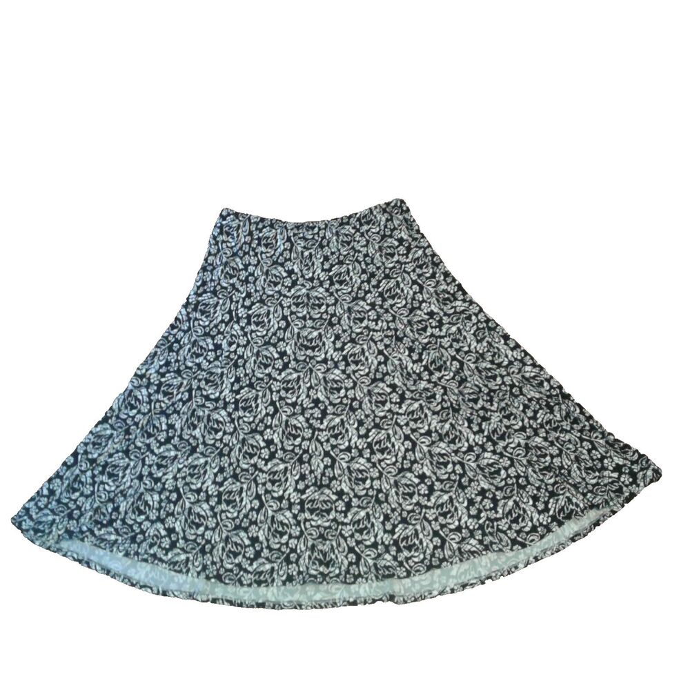 Christopher & Banks Womans Black And White Skirt Small